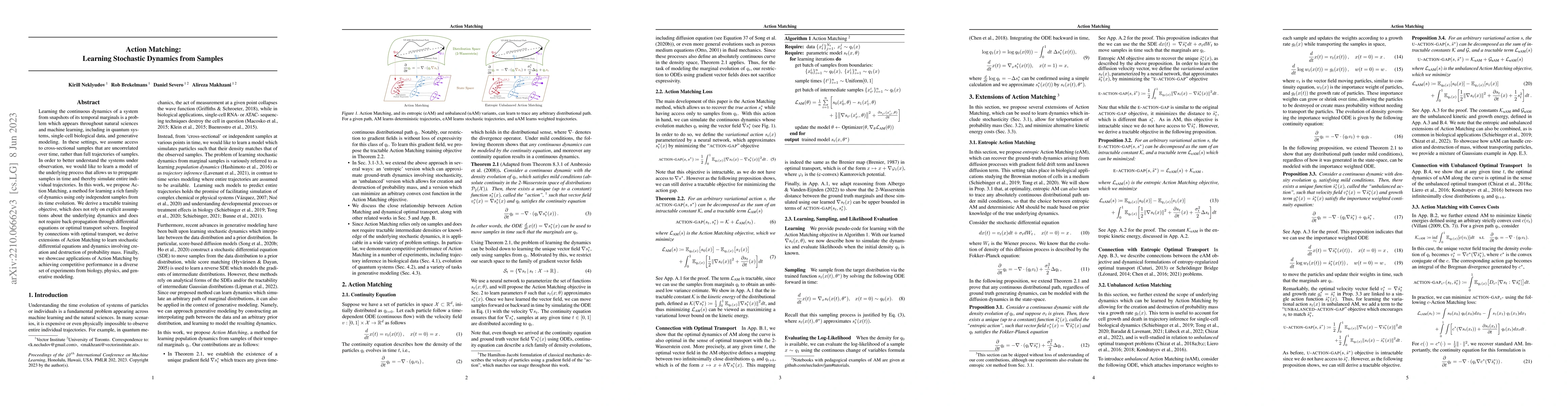 Thumbnail for Action Matching: Learning Stochastic Dynamics from Samples