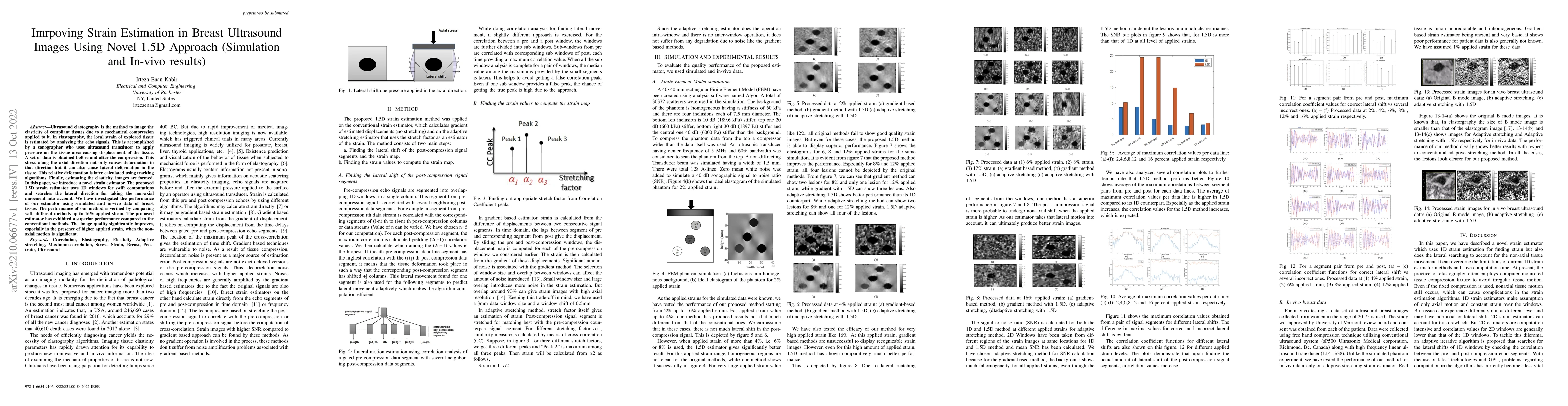 Thumbnail for Imrpoving Strain Estimation in Breast Ultrasound Images Using Novel 1.5D
  Approach (Simulation and In-vivo results
