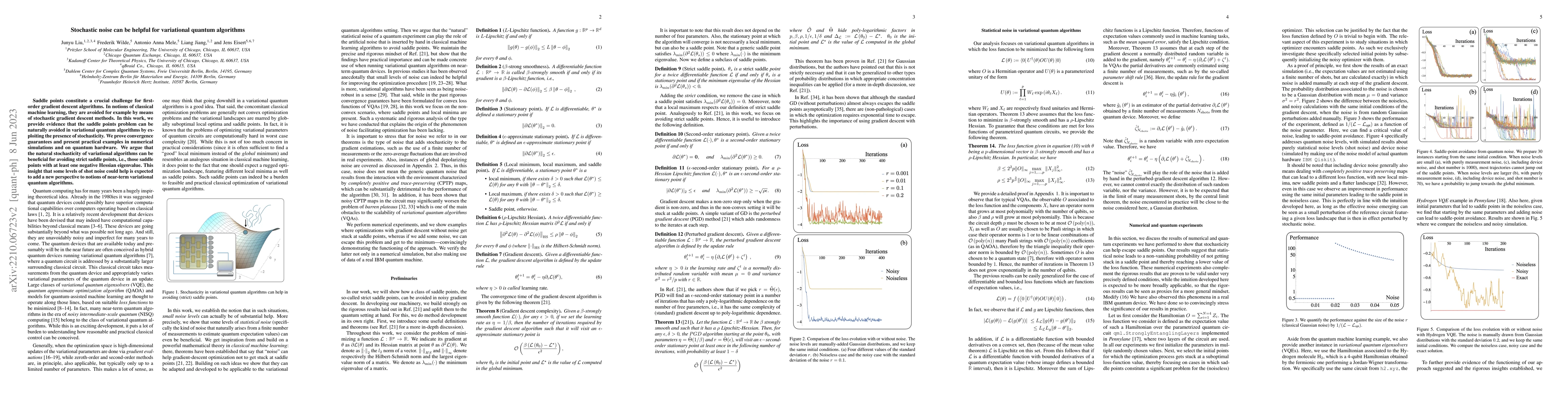 Thumbnail for Stochastic noise can be helpful for variational quantum algorithms
