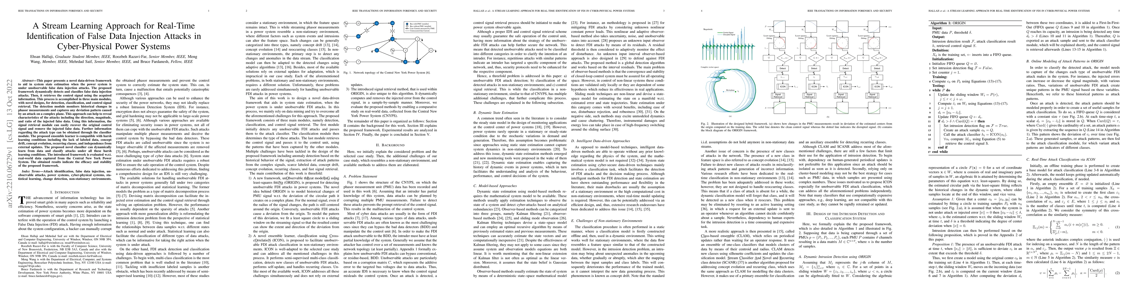 Thumbnail for A Stream Learning Approach for Real-Time Identification of False Data
  Injection Attacks in Cyber-Physical Power Systems
