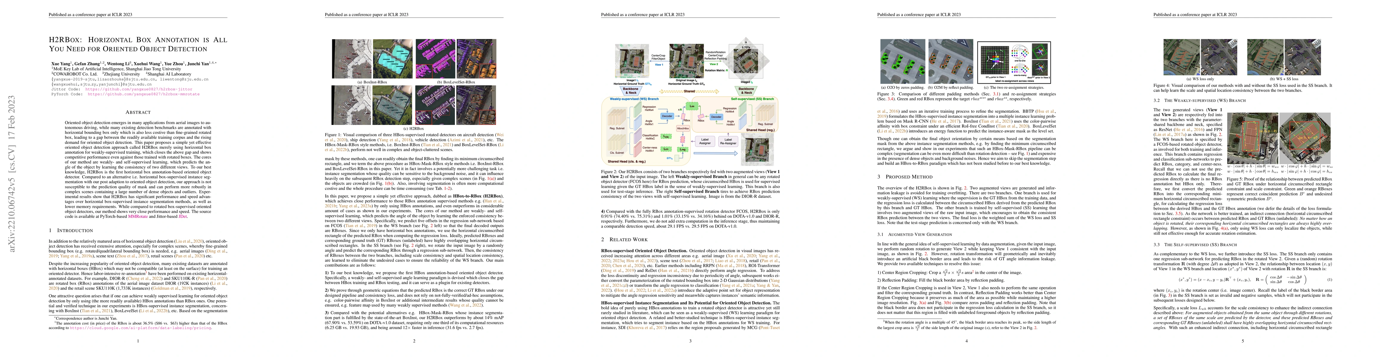 Thumbnail for H2RBox: Horizontal Box Annotation is All You Need for Oriented Object
  Detection