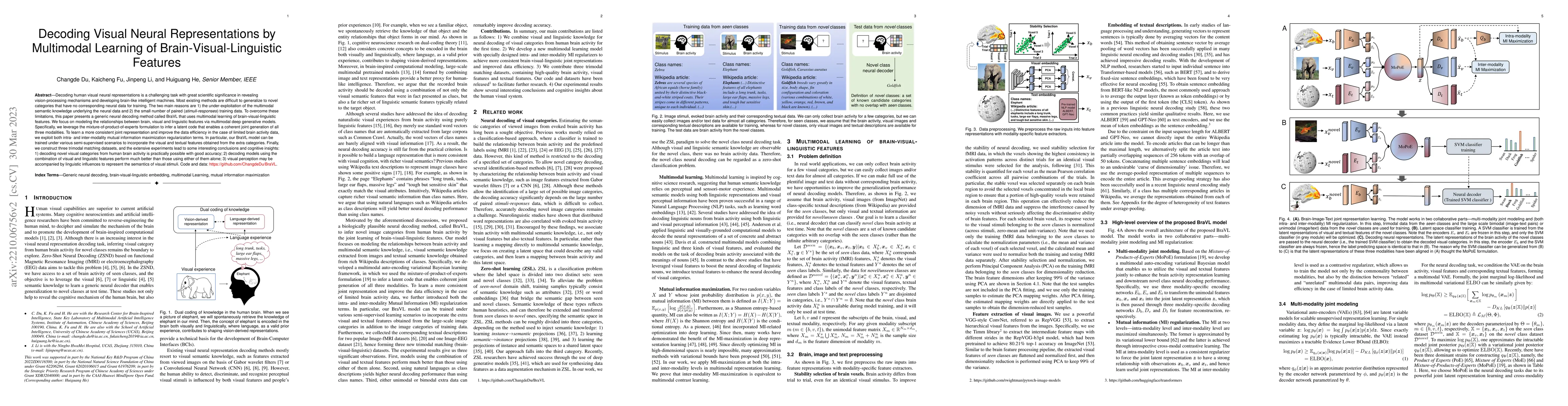 Thumbnail for Decoding Visual Neural Representations by Multimodal Learning of
  Brain-Visual-Linguistic Features