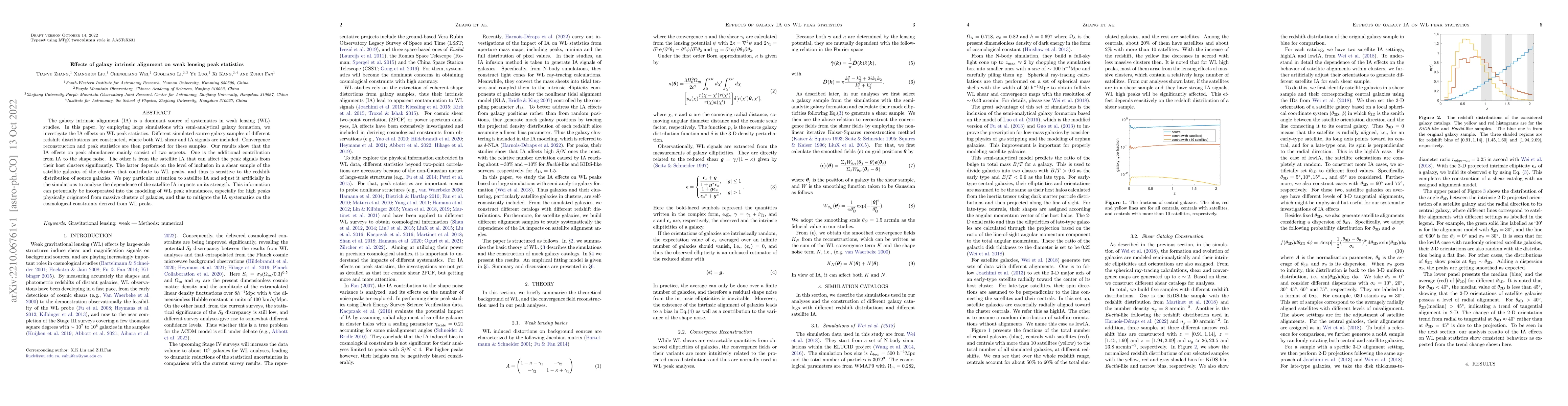 Thumbnail for Effects of galaxy intrinsic alignment on weak lensing peak statistics