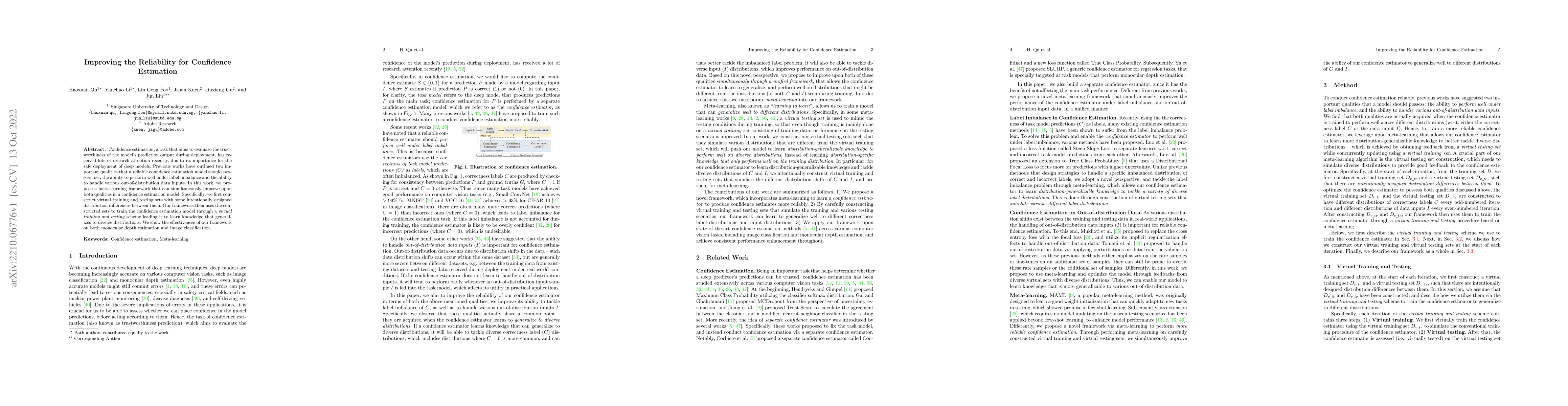 Thumbnail for Improving the Reliability for Confidence Estimation