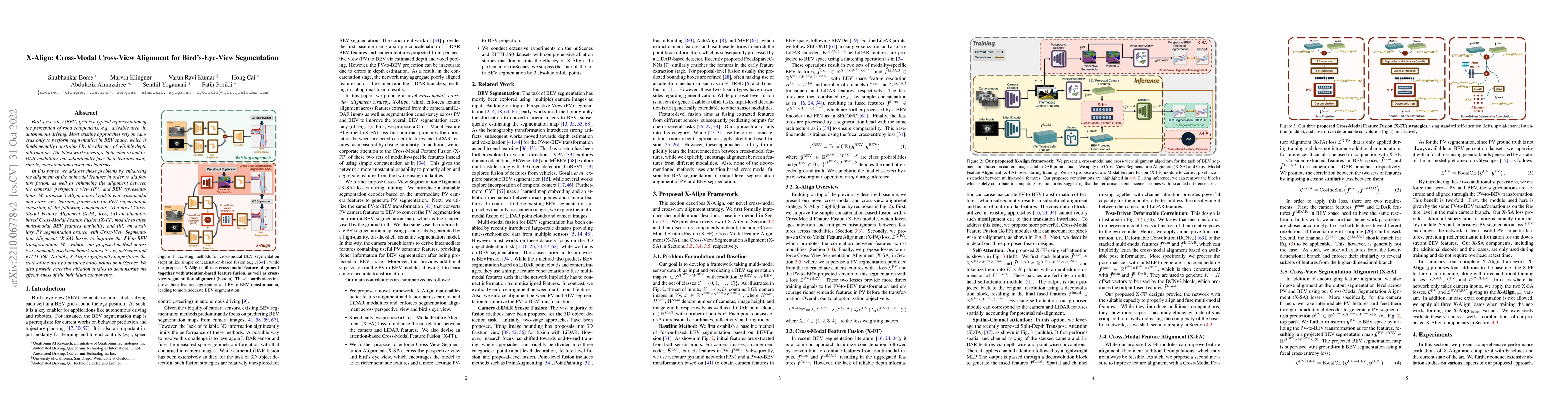 Thumbnail for X-Align: Cross-Modal Cross-View Alignment for Bird's-Eye-View
  Segmentation