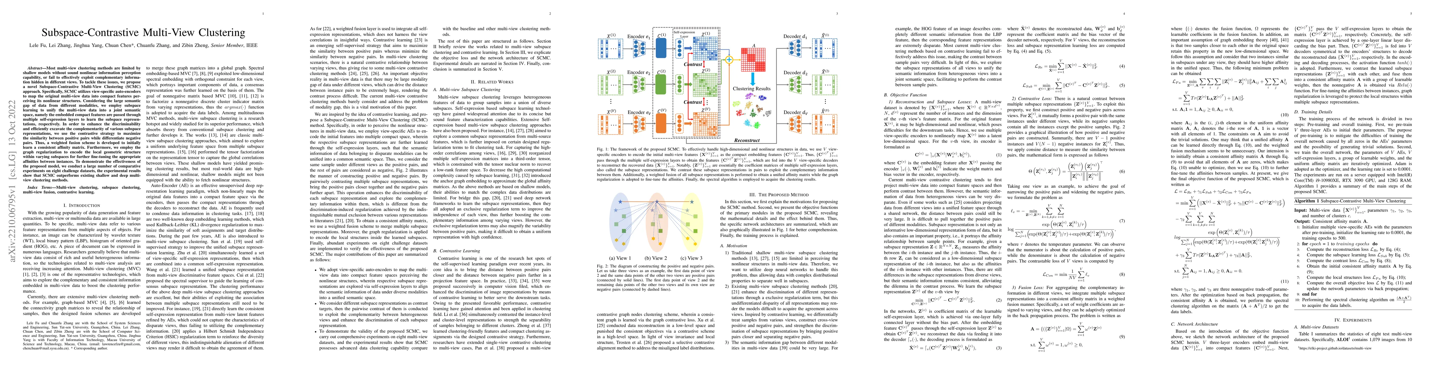 Thumbnail for Subspace-Contrastive Multi-View Clustering