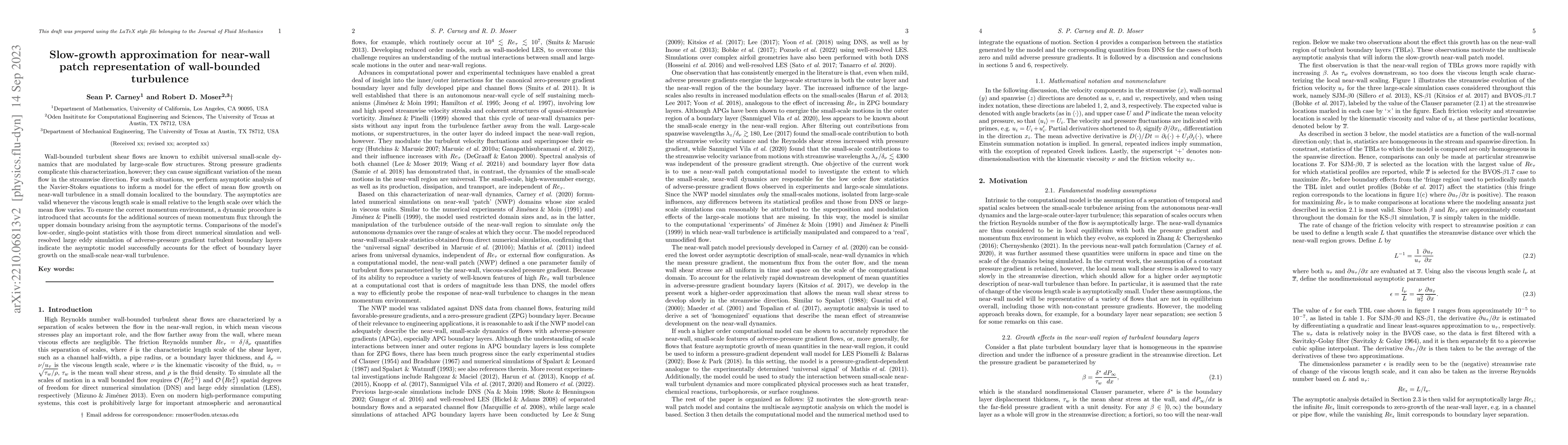 Thumbnail for Slow-growth approximation for near-wall patch representation of
  wall-bounded turbulence