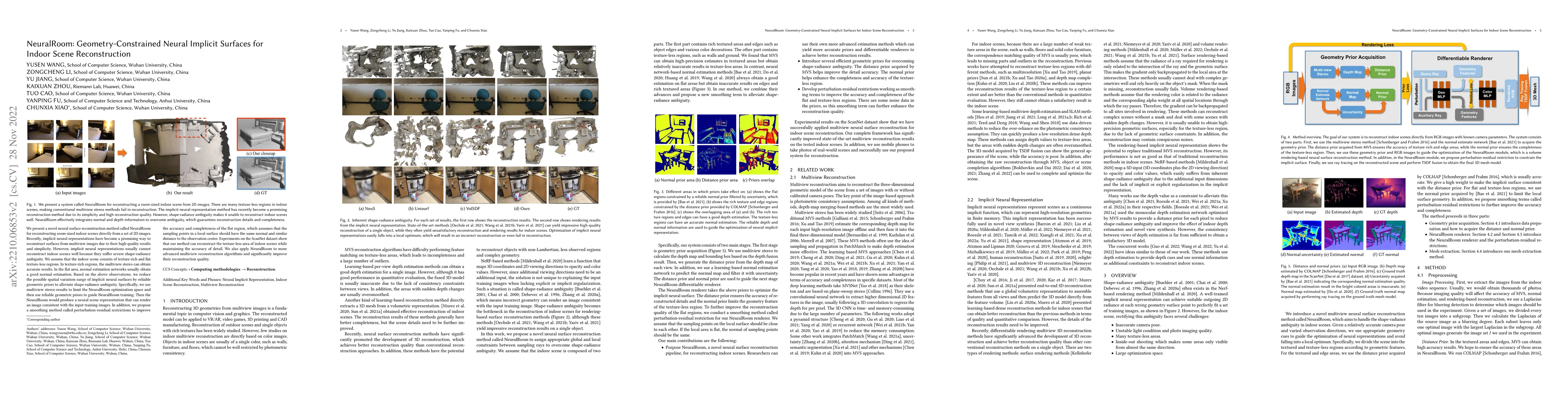 Thumbnail for NeuralRoom: Geometry-Constrained Neural Implicit Surfaces for Indoor
  Scene Reconstruction