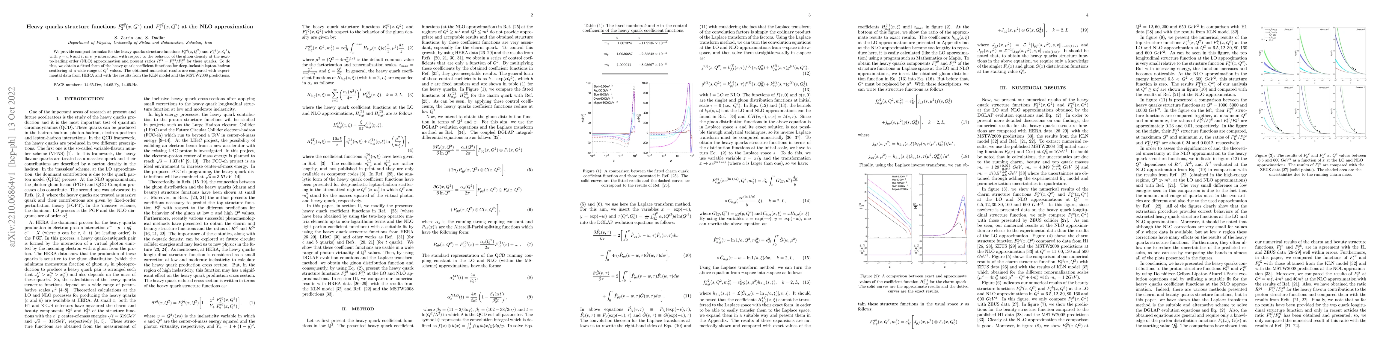 Thumbnail for Heavy quarks structure functions $F^{q\bar{q}}_{2}(x, Q^{2})$ and
  $F^{q\bar{q}}_{L}(x, Q^{2})$ at the NLO approximation