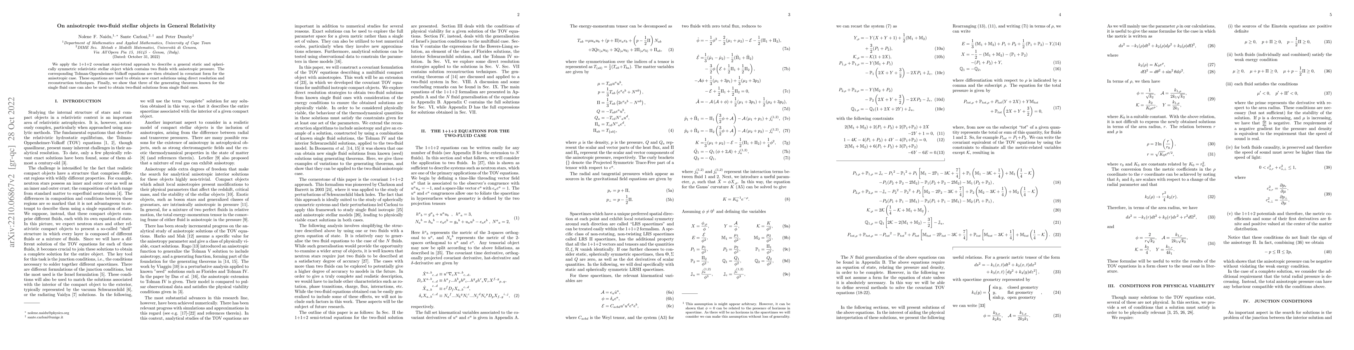 Thumbnail for On anisotropic two-fluid stellar objects in General Relativity
