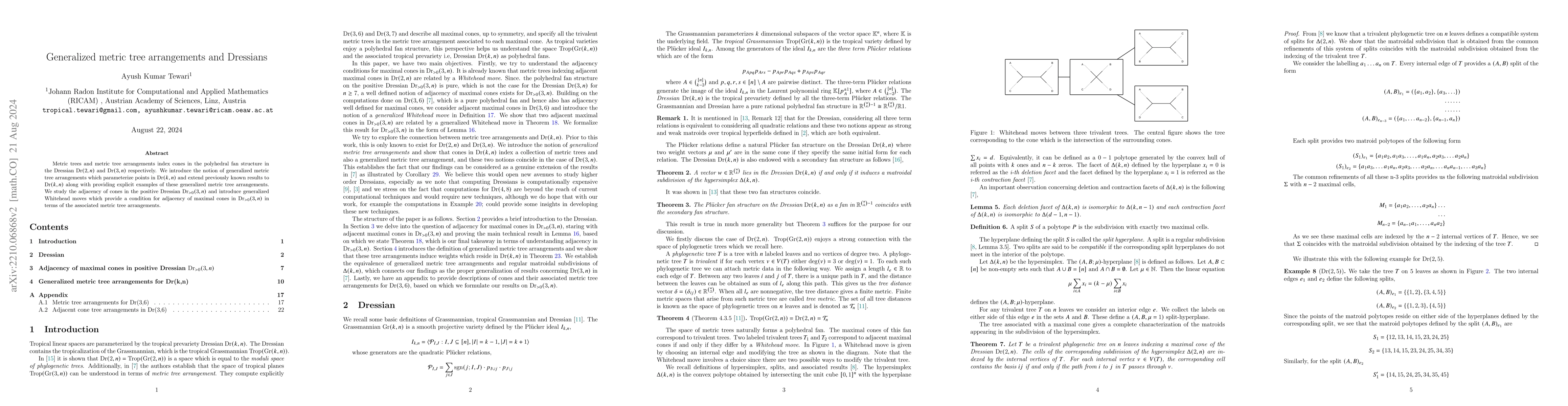 Thumbnail for Generalized metric tree arrangements and Dressians