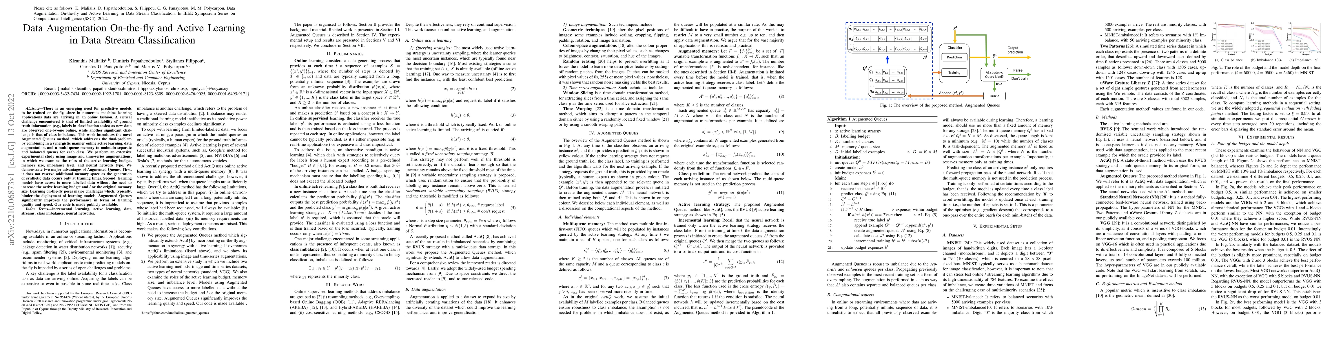 Thumbnail for Data augmentation on-the-fly and active learning in data stream
  classification