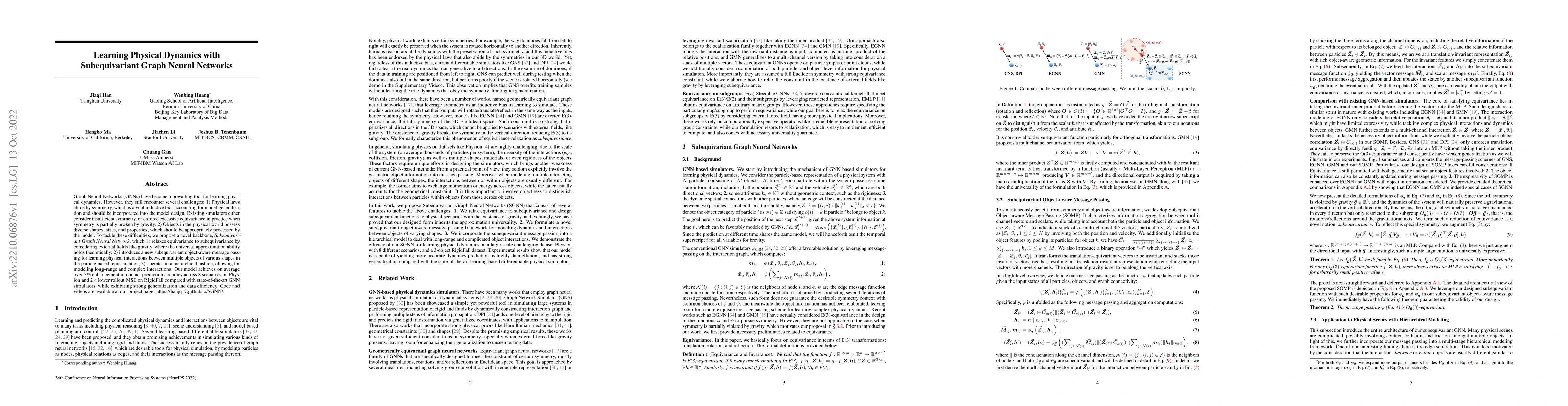 Thumbnail for Learning Physical Dynamics with Subequivariant Graph Neural Networks
