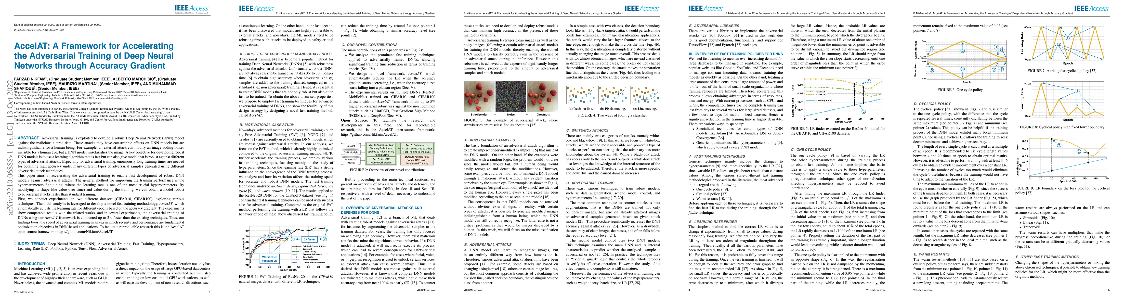 Thumbnail for AccelAT: A Framework for Accelerating the Adversarial Training of Deep
  Neural Networks through Accuracy Gradient