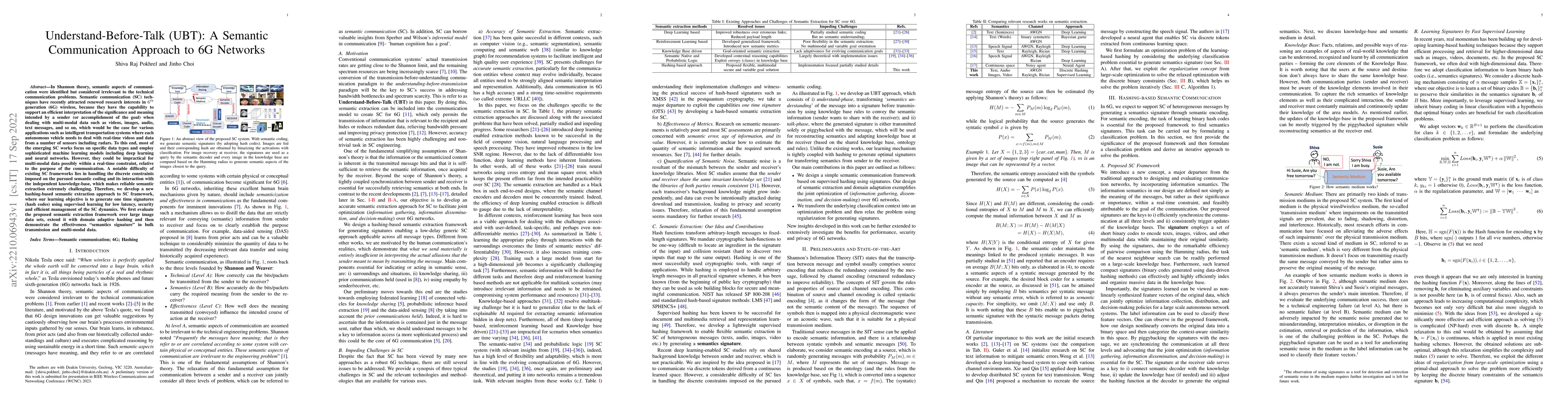Thumbnail for Understand-Before-Talk (UBT): A Semantic Communication Approach to 6G
  Networks