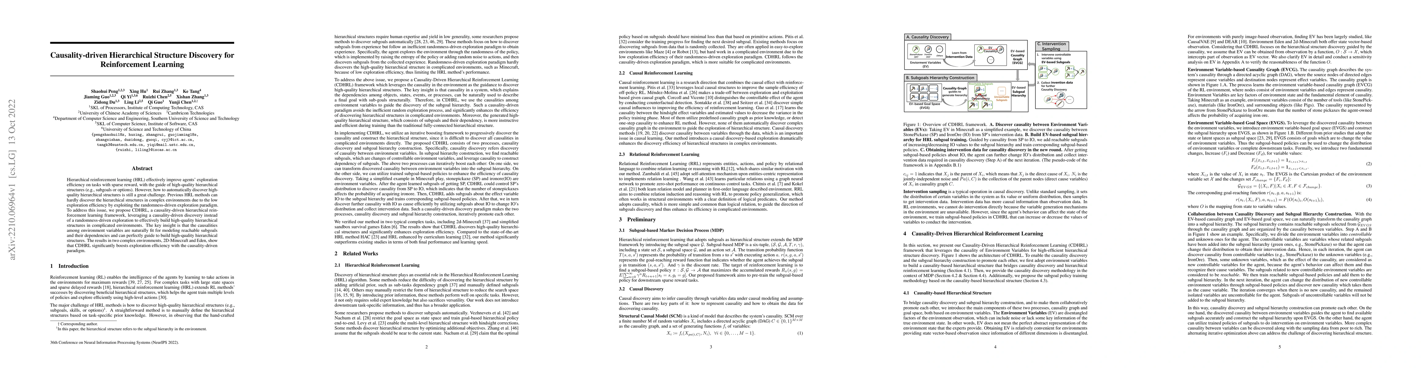 Thumbnail for Causality-driven Hierarchical Structure Discovery for Reinforcement
  Learning