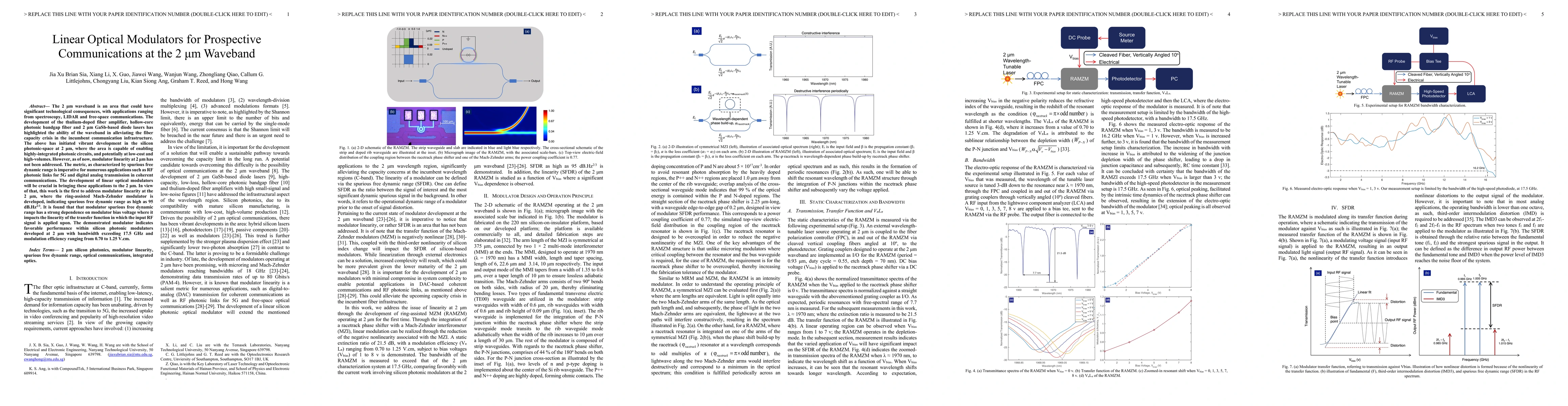 Thumbnail for Linear Optical Modulators for Prospective Communications at the 2 {\mu}m
  Waveband