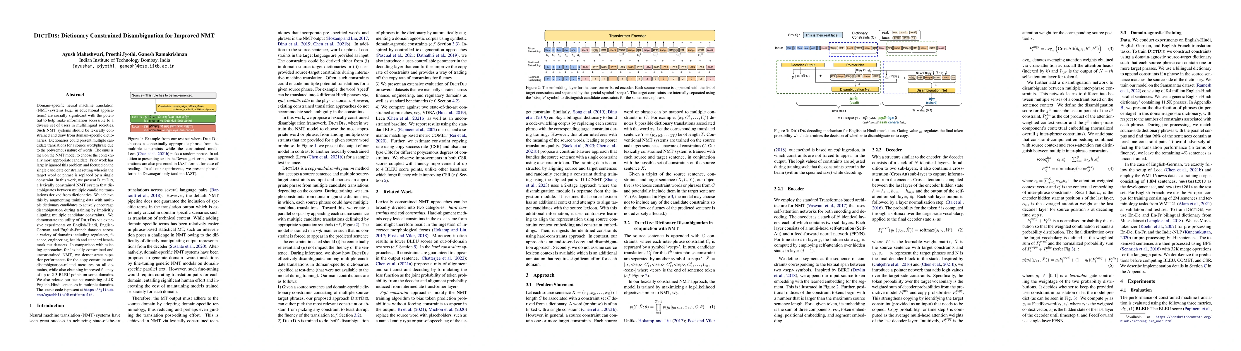 Thumbnail for DICTDIS: Dictionary Constrained Disambiguation for Improved NMT