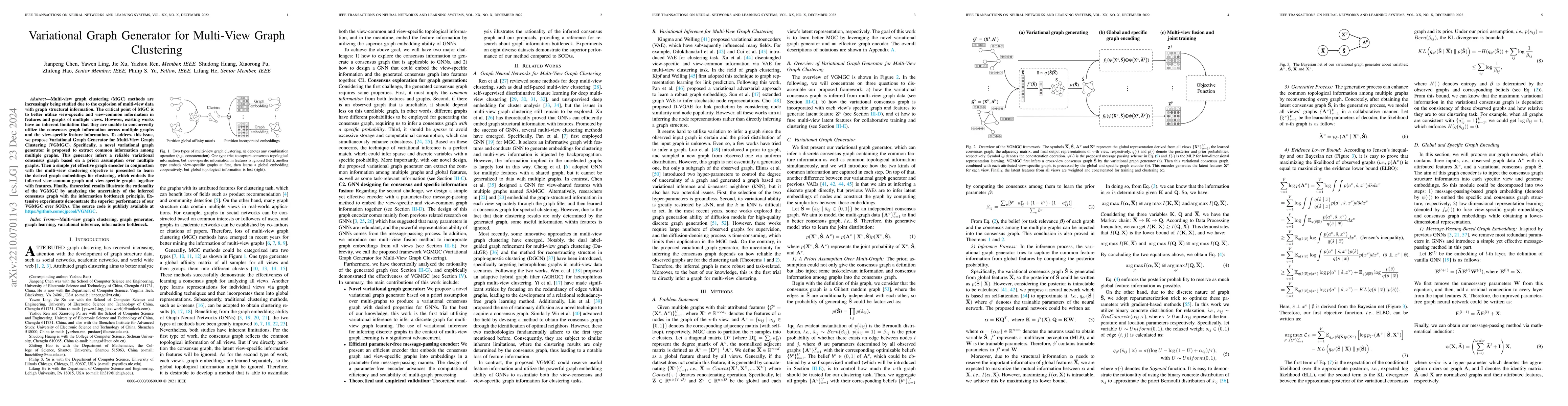 Thumbnail for Variational Graph Generator for Multi-View Graph Clustering
