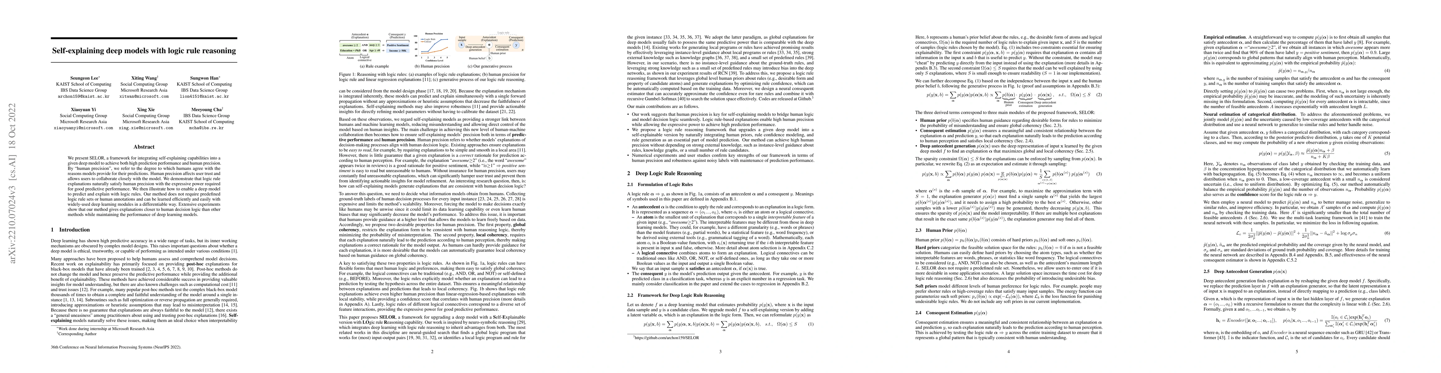 Thumbnail for Self-explaining deep models with logic rule reasoning
