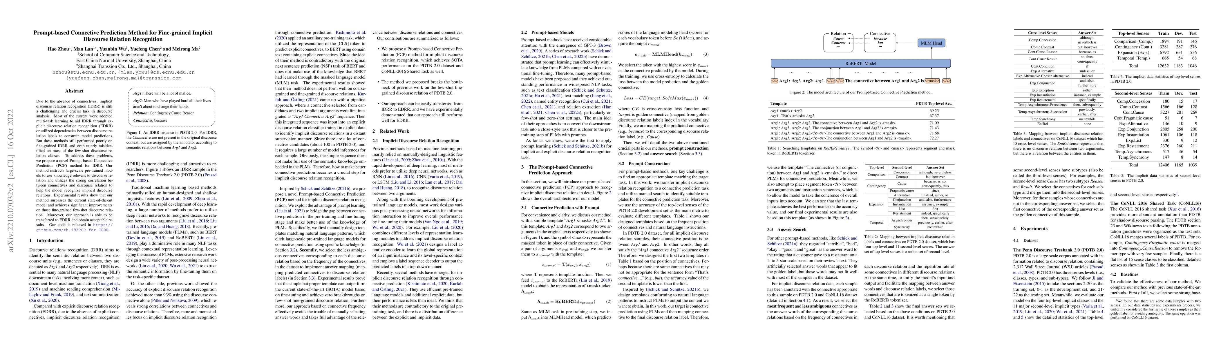 Thumbnail for Prompt-based Connective Prediction Method for Fine-grained Implicit
  Discourse Relation Recognition