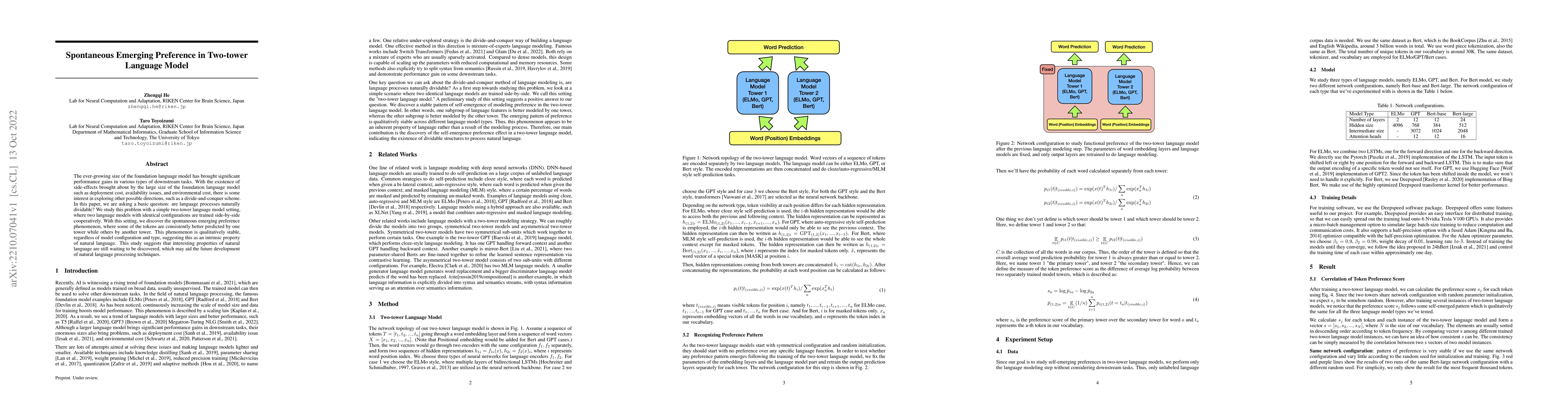Thumbnail for Spontaneous Emerging Preference in Two-tower Language Model