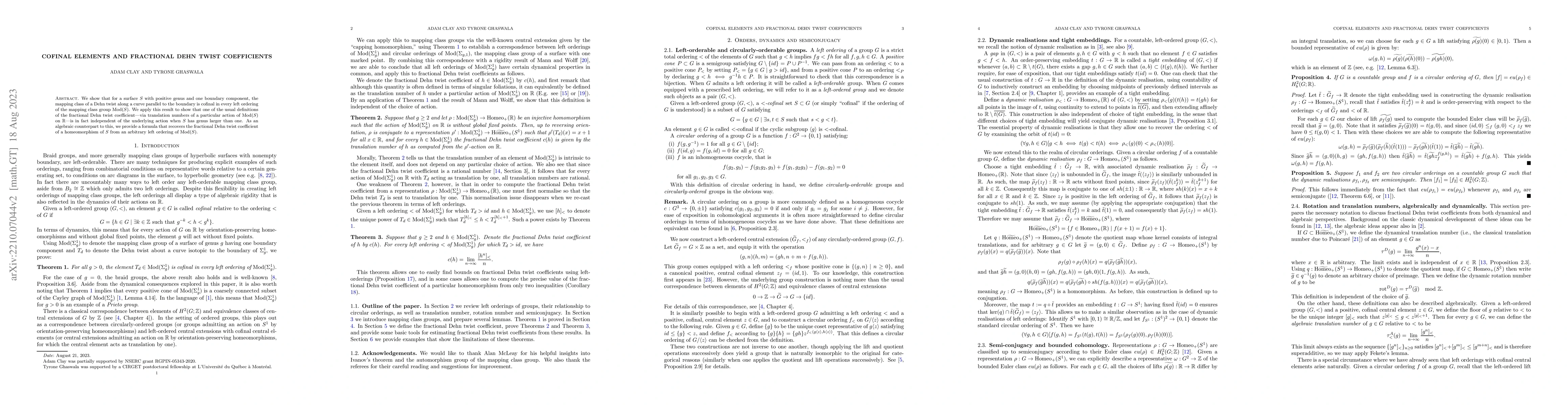 Thumbnail for Cofinal elements and fractional Dehn twist coefficients