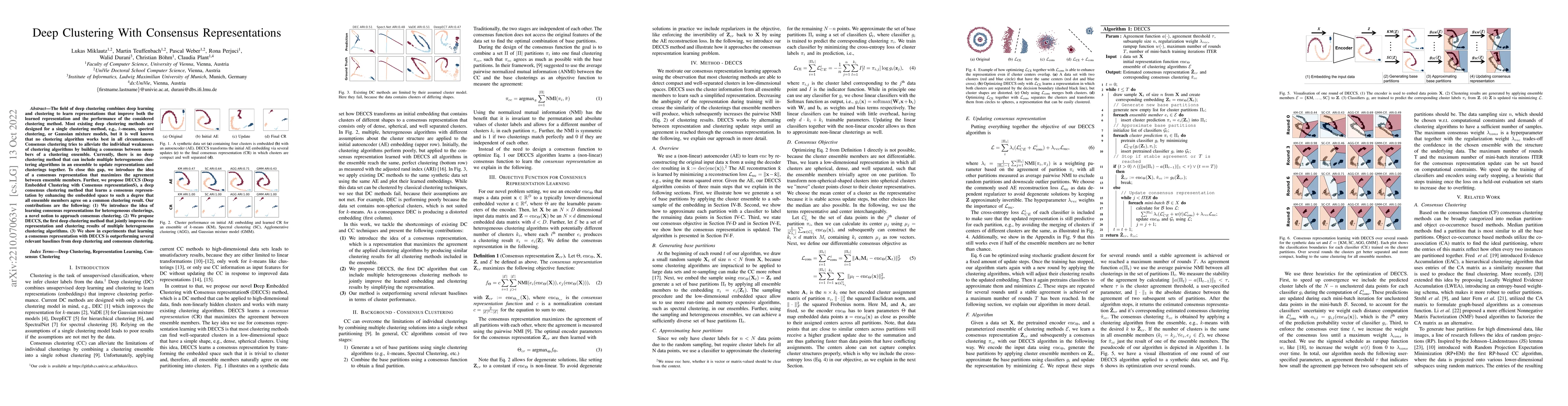 Thumbnail for Deep Clustering With Consensus Representations