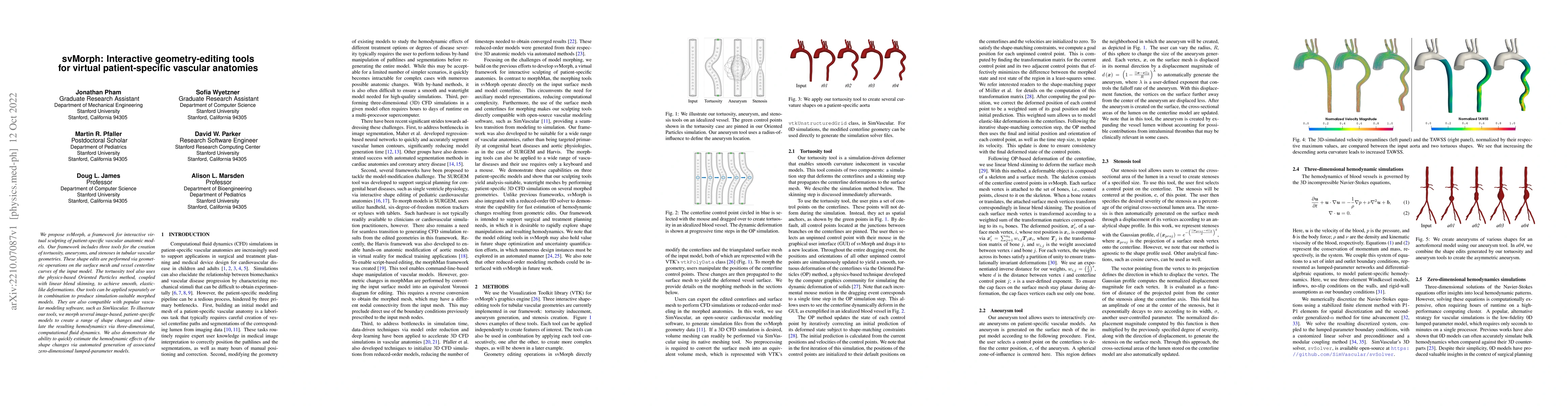 Thumbnail for svMorph: Interactive geometry-editing tools for virtual patient-specific
  vascular anatomies