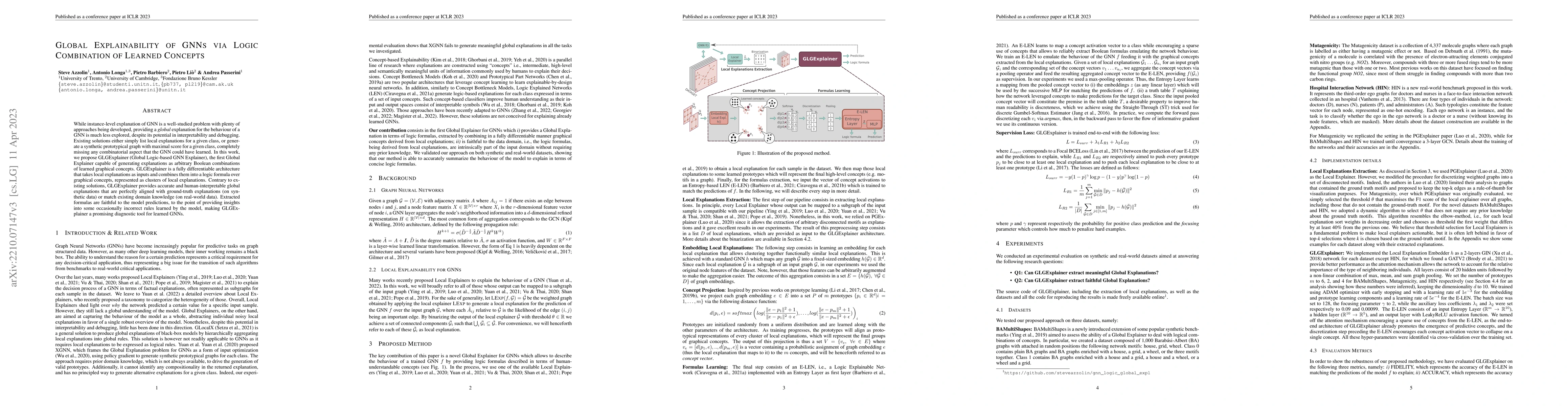 Thumbnail for Global Explainability of GNNs via Logic Combination of Learned Concepts