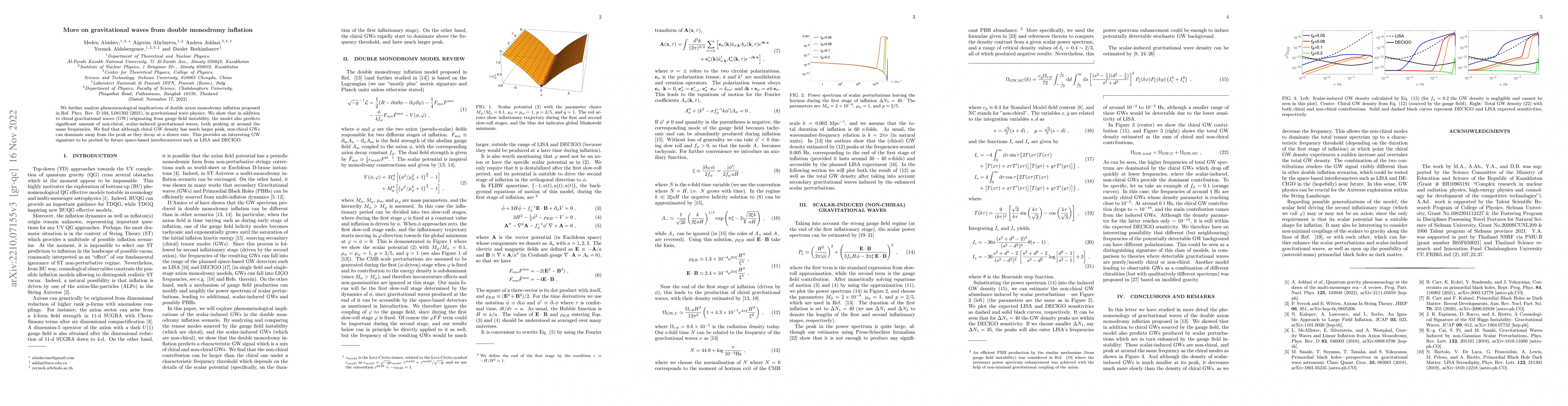 Thumbnail for More on gravitational waves from double monodromy inflation