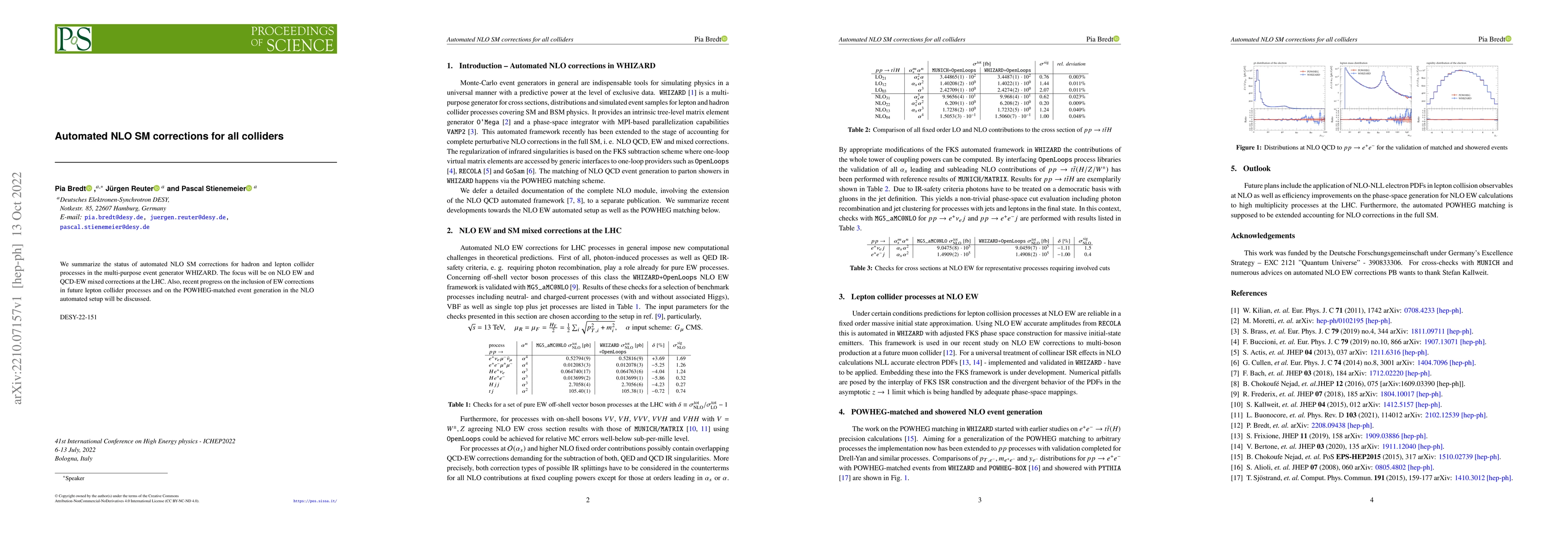 Thumbnail for Automated NLO SM corrections for all colliders