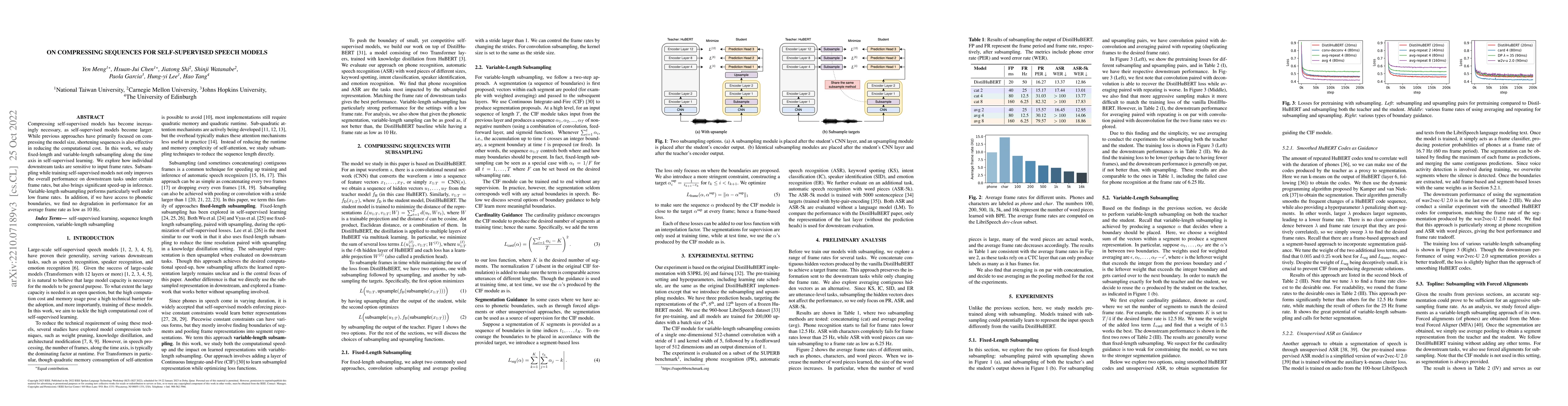 Thumbnail for On Compressing Sequences for Self-Supervised Speech Models