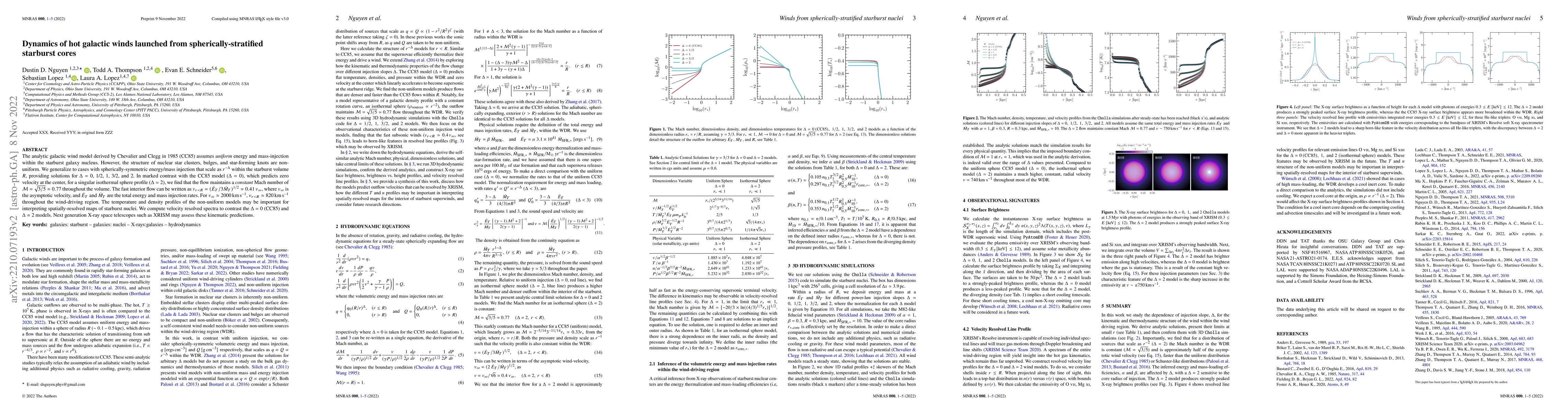 Thumbnail for Dynamics of hot galactic winds launched from spherically-stratified
  starburst cores