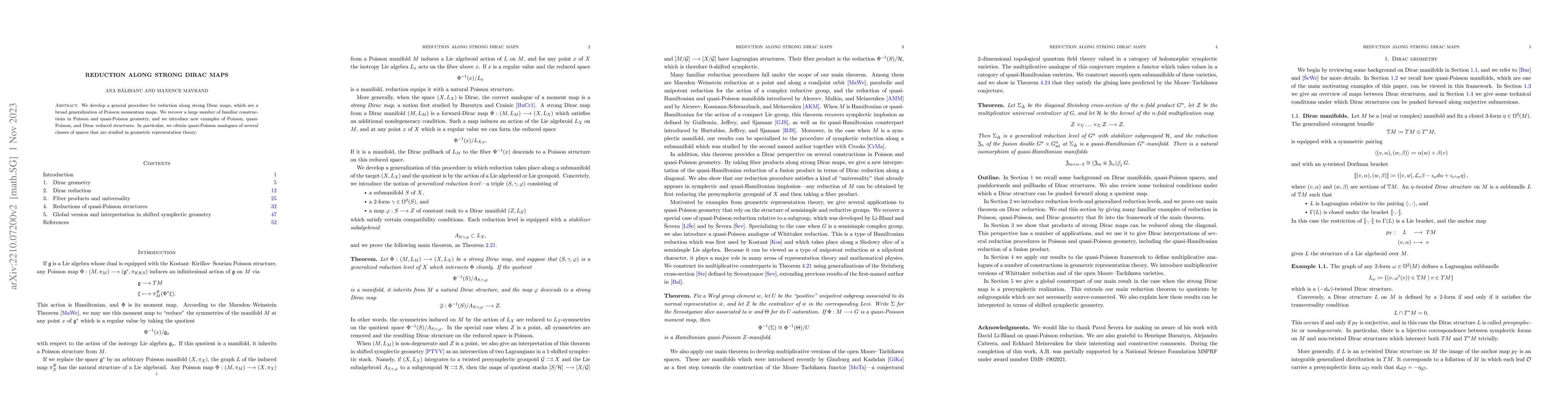 Thumbnail for Reduction along strong Dirac maps