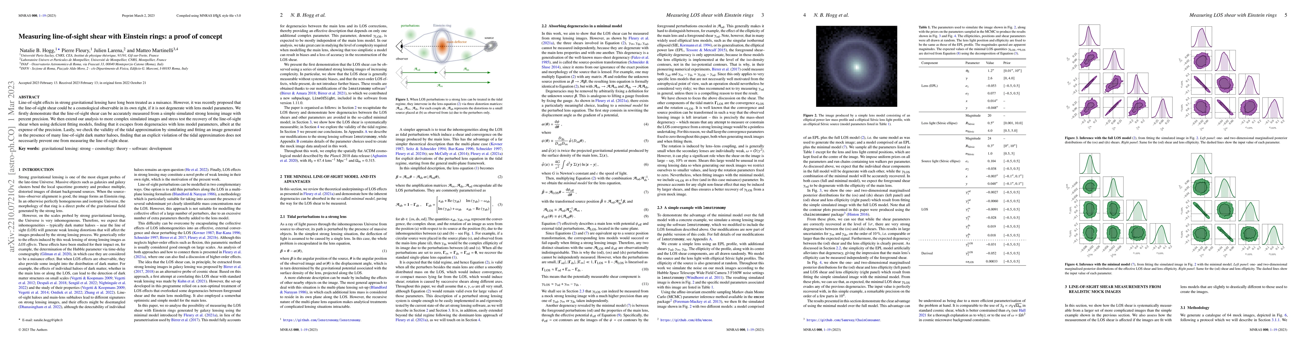 Thumbnail for Measuring line-of-sight shear with Einstein rings: a proof of concept