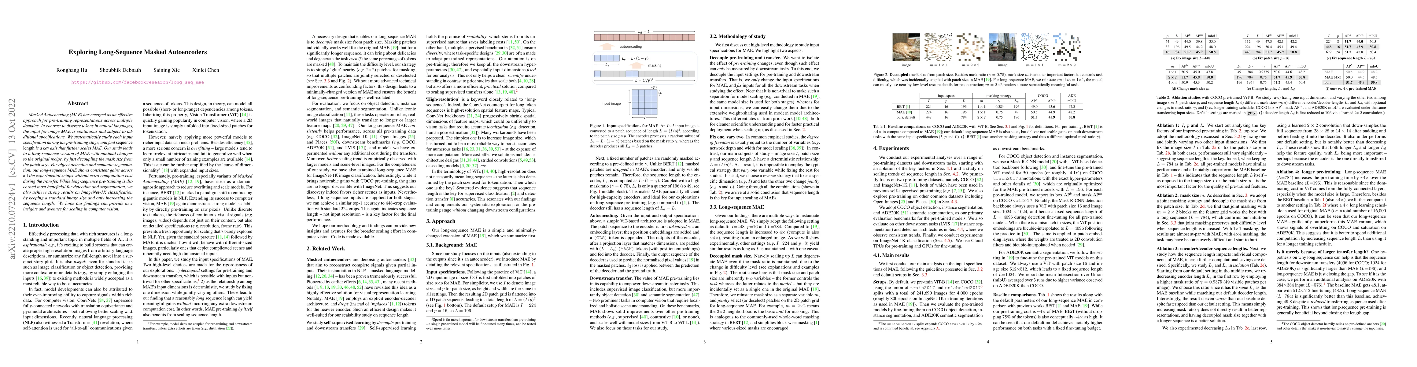 Thumbnail for Exploring Long-Sequence Masked Autoencoders