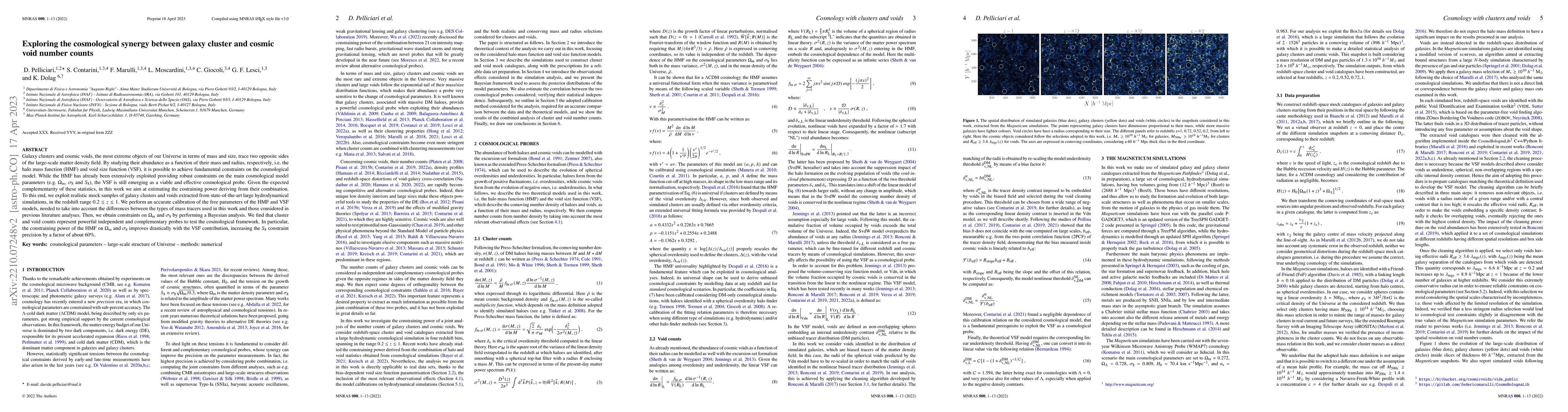 Thumbnail for Exploring the cosmological synergy between galaxy cluster and cosmic
  void number counts