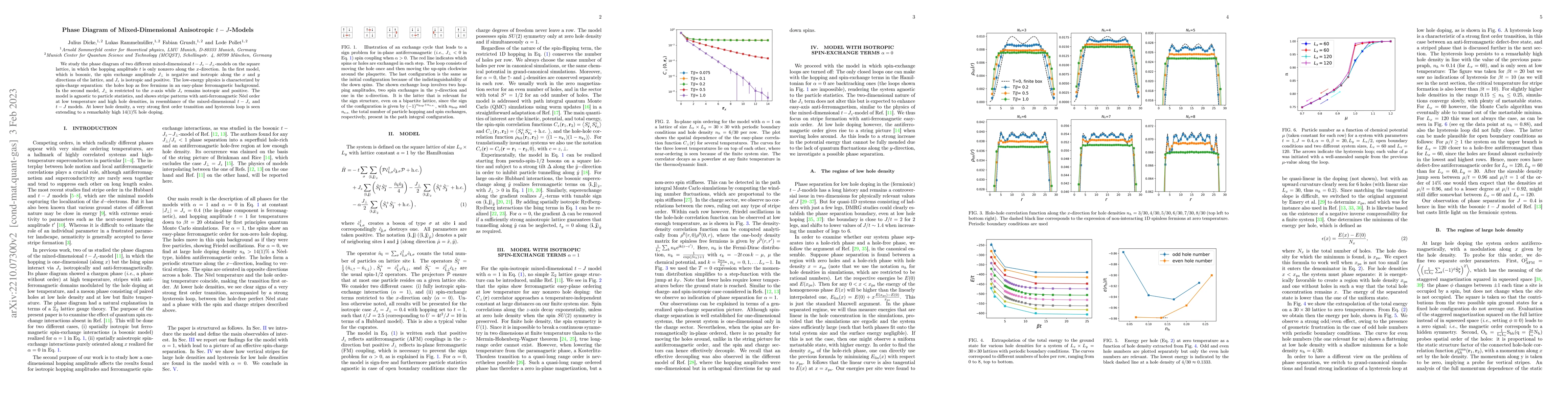 Thumbnail for Phase Diagram of Mixed-Dimensional Anisotropic t-J-Models