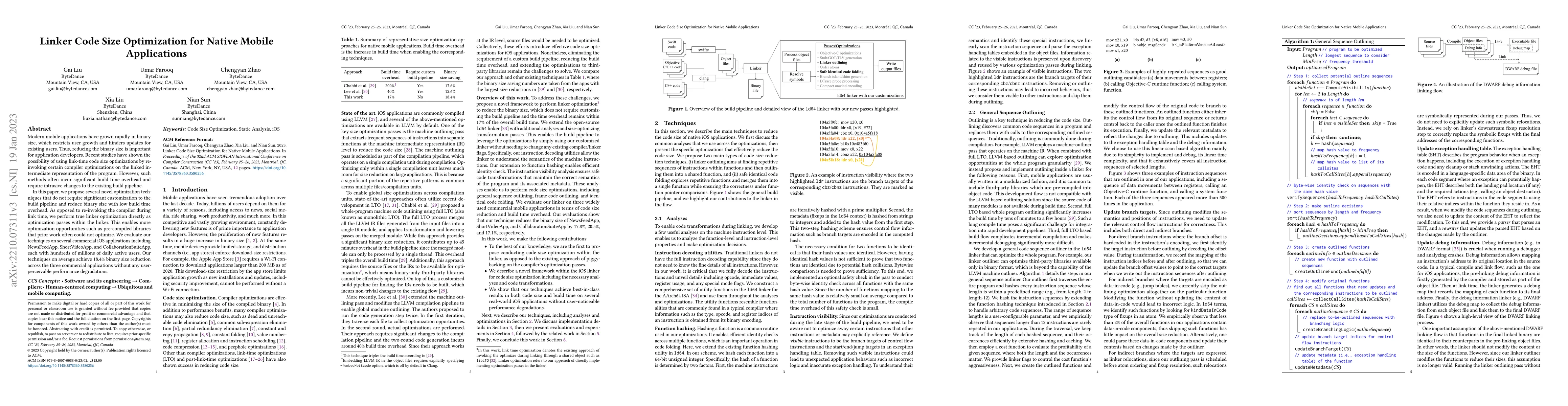 Thumbnail for Linker Code Size Optimization for Native Mobile Applications