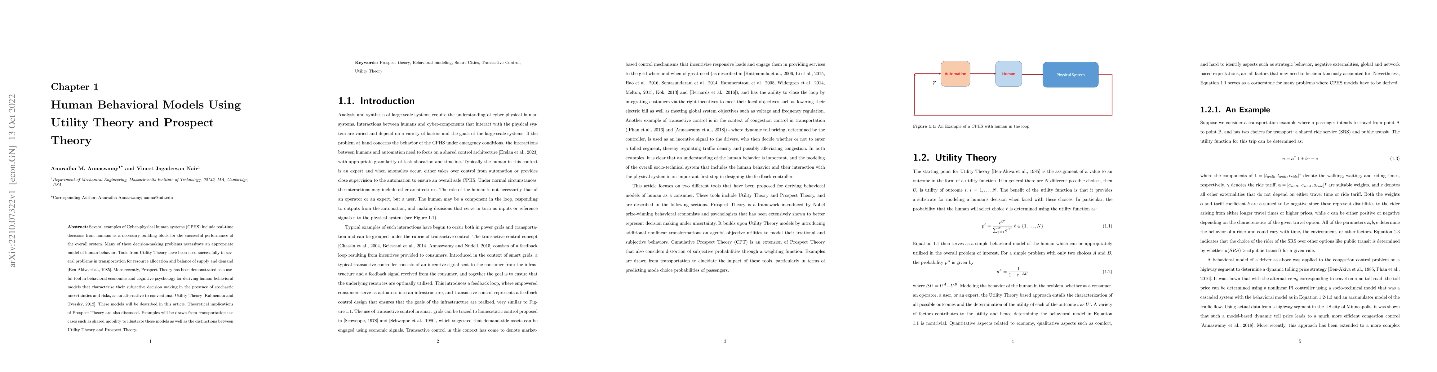 Thumbnail for Human Behavioral Models Using Utility Theory and Prospect Theory