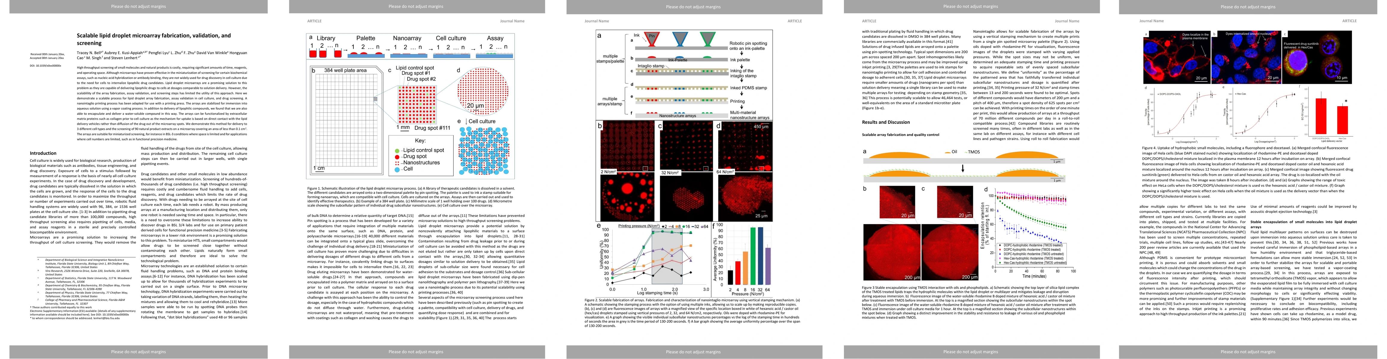 Thumbnail for Scalable lipid droplet microarray fabrication, validation, and screening