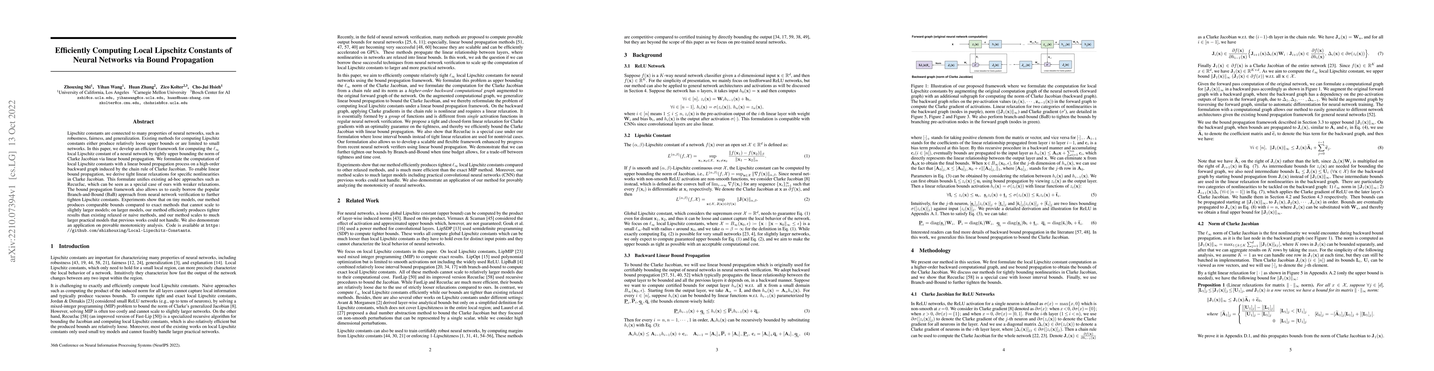 Thumbnail for Efficiently Computing Local Lipschitz Constants of Neural Networks via
  Bound Propagation