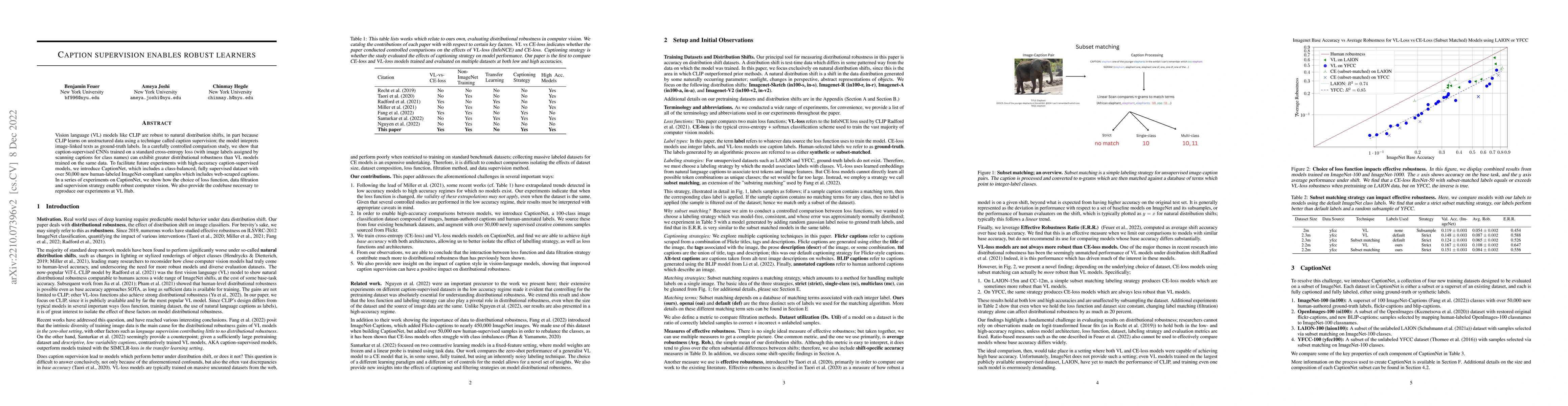 Thumbnail for Caption supervision enables robust learners