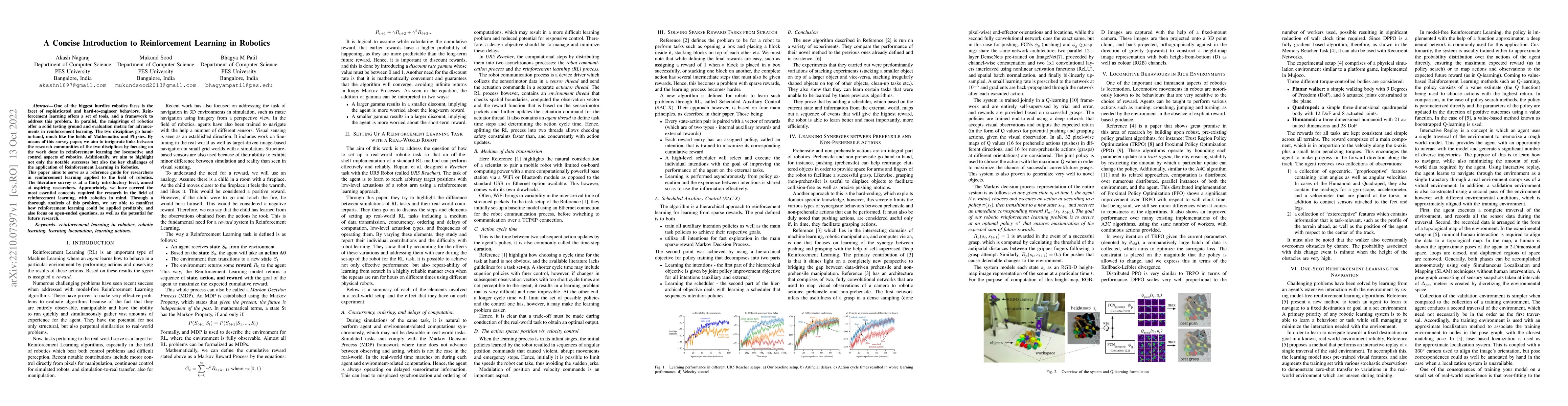 Thumbnail for A Concise Introduction to Reinforcement Learning in Robotics