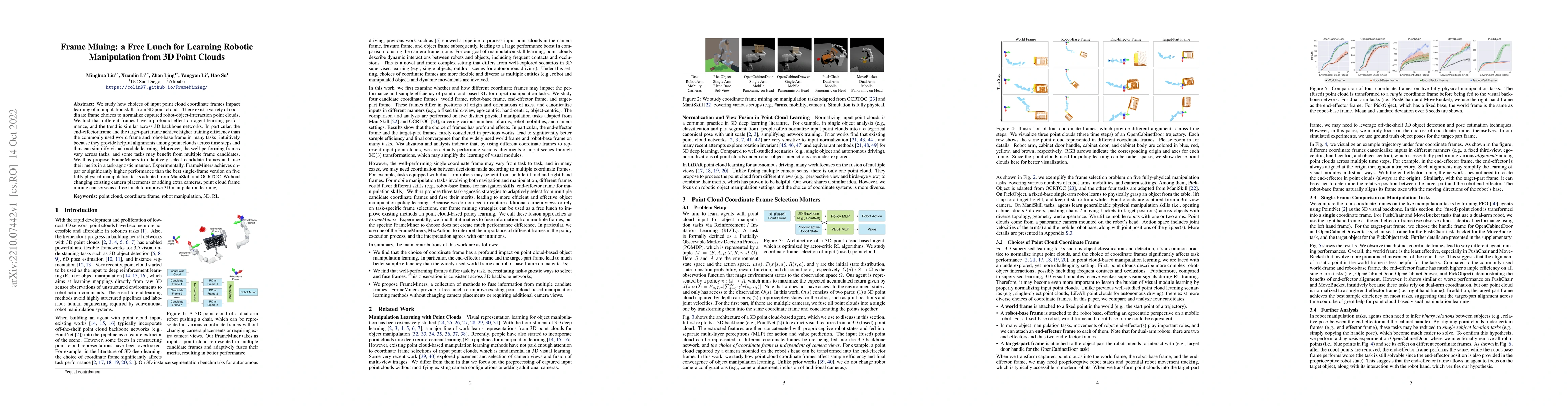 Thumbnail for Frame Mining: a Free Lunch for Learning Robotic Manipulation from 3D
  Point Clouds