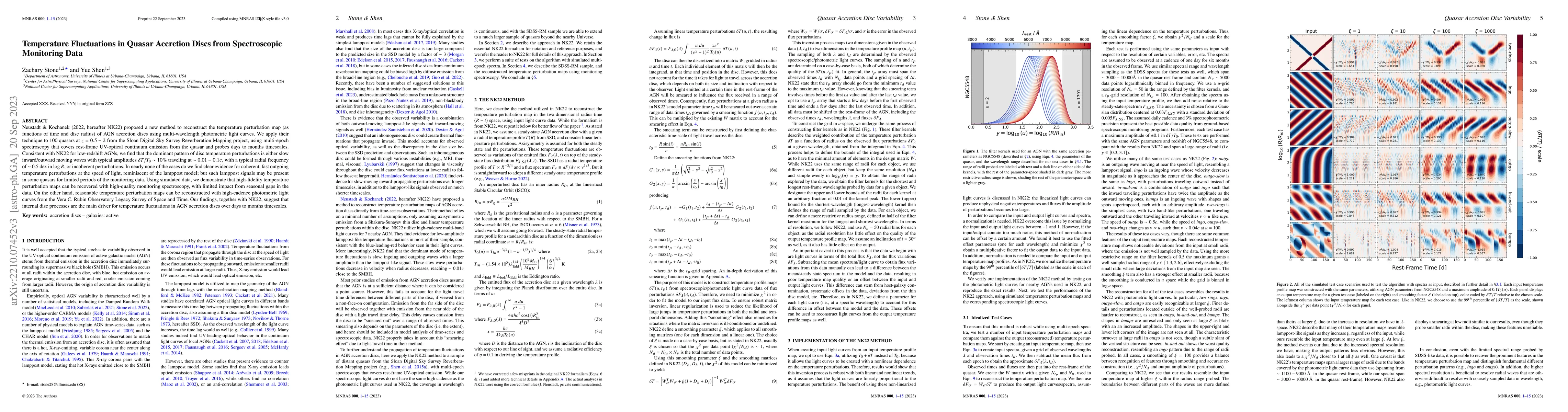 Thumbnail for Temperature Fluctuations in Quasar Accretion Discs from Spectroscopic
  Monitoring Data