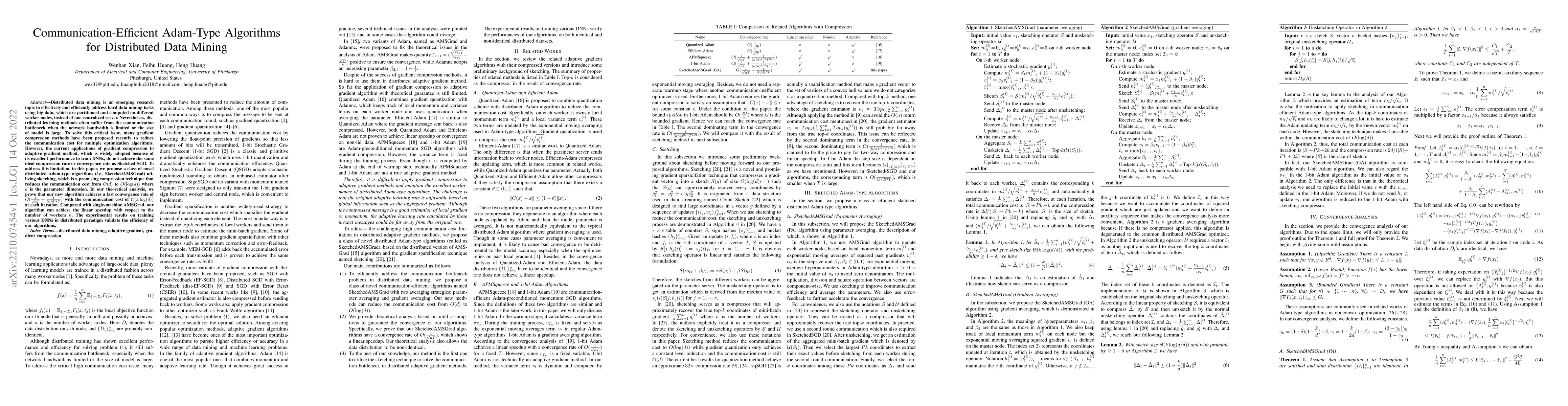 Thumbnail for Communication-Efficient Adam-Type Algorithms for Distributed Data Mining