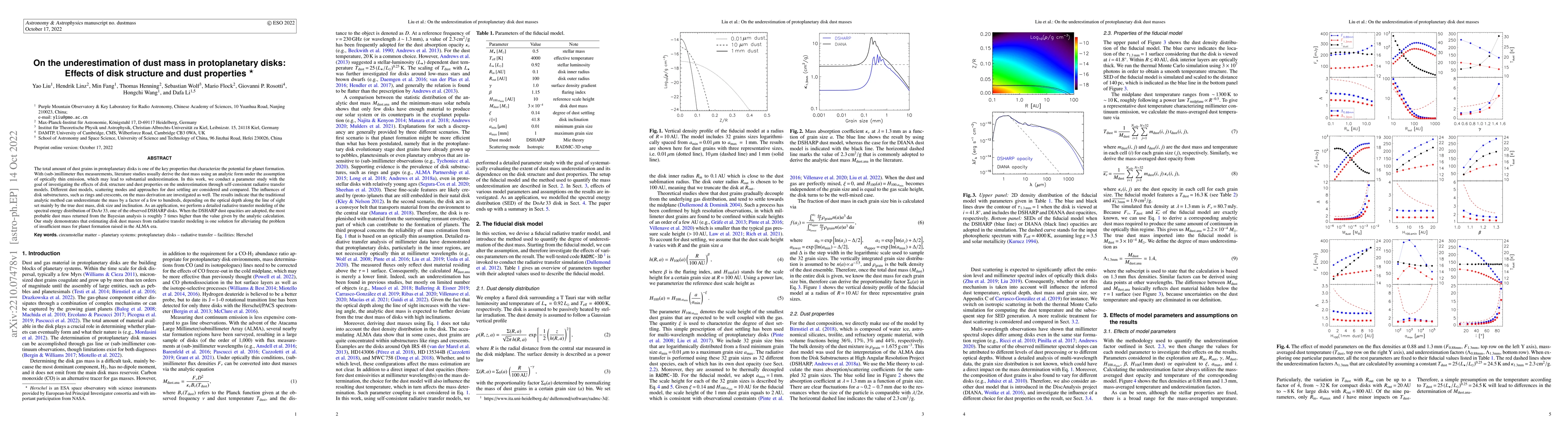 Thumbnail for On the underestimation of dust mass in protoplanetary disks: Effects of
  disk structure and dust properties