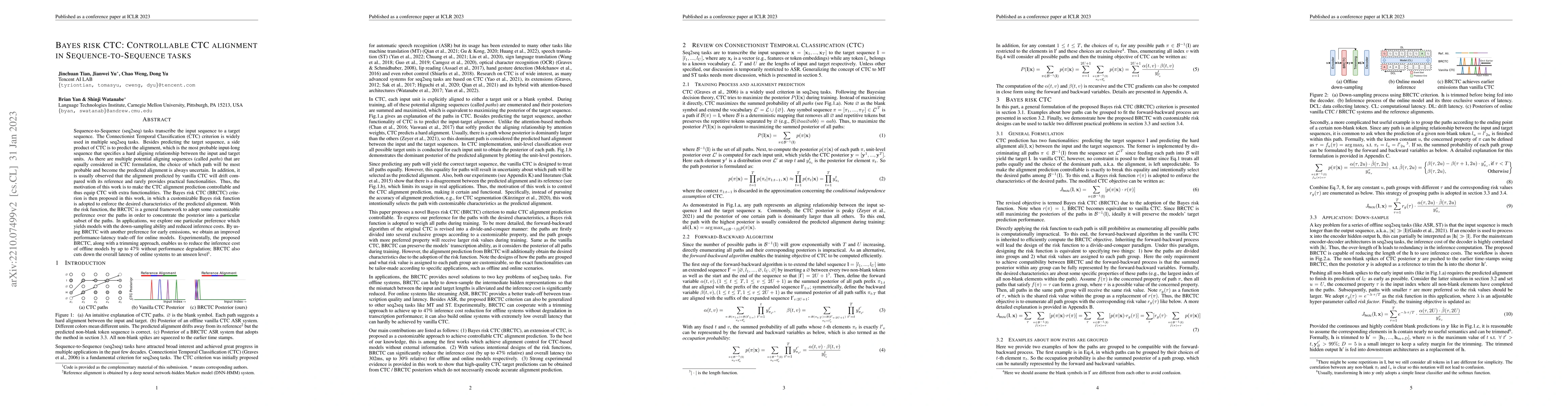 Thumbnail for Bayes risk CTC: Controllable CTC alignment in Sequence-to-Sequence tasks